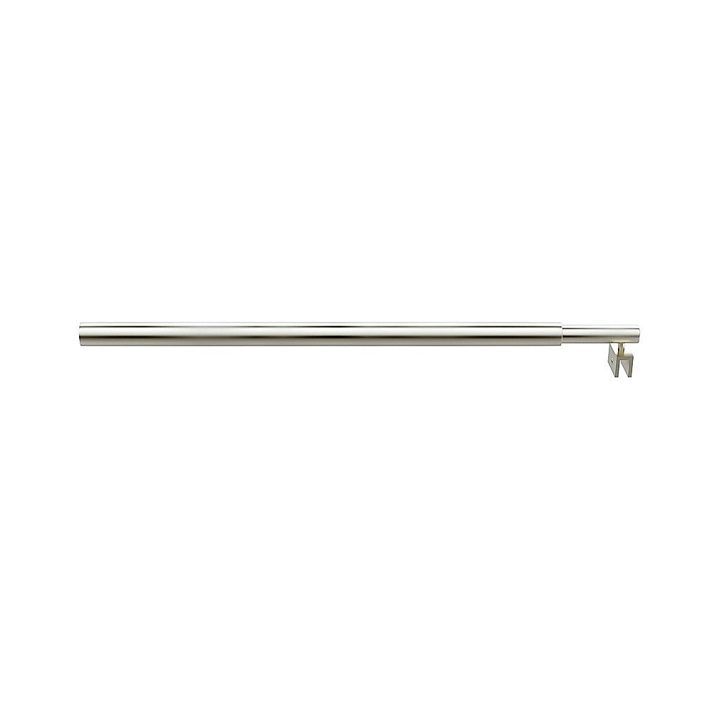 100cm Reeded Single Shower Glass Screen with Nickel Wall Channel & Round Pole