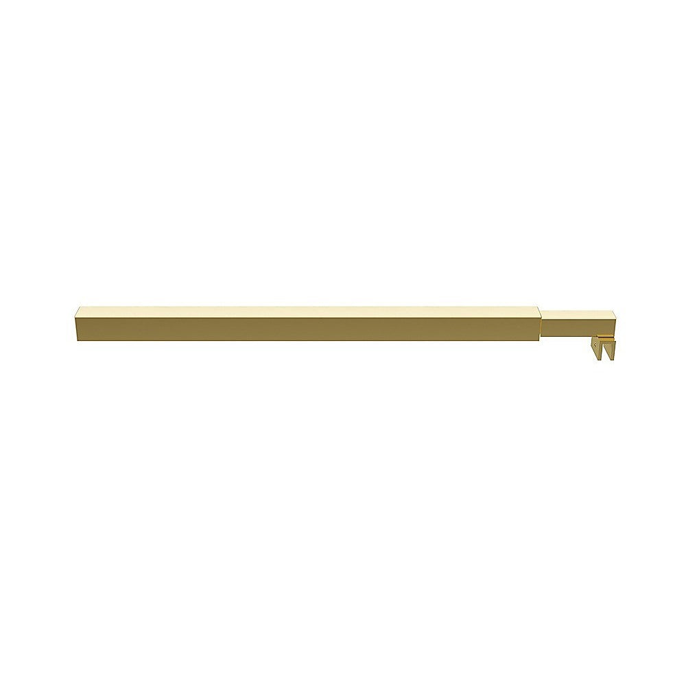 110cm Reeded Single Shower Glass Screen with Gold Wall Channel & Square Pole