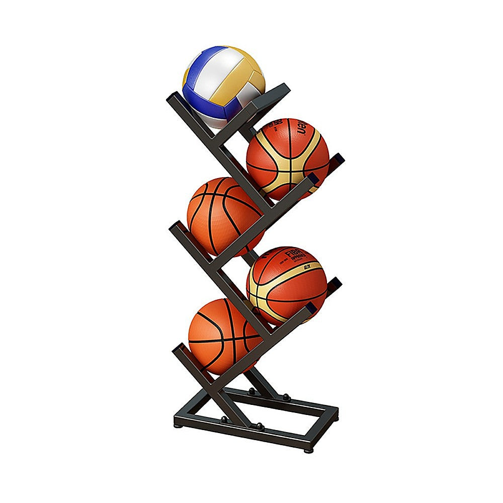 Ball Trolley Rack Display Stand Basketball Football Storage