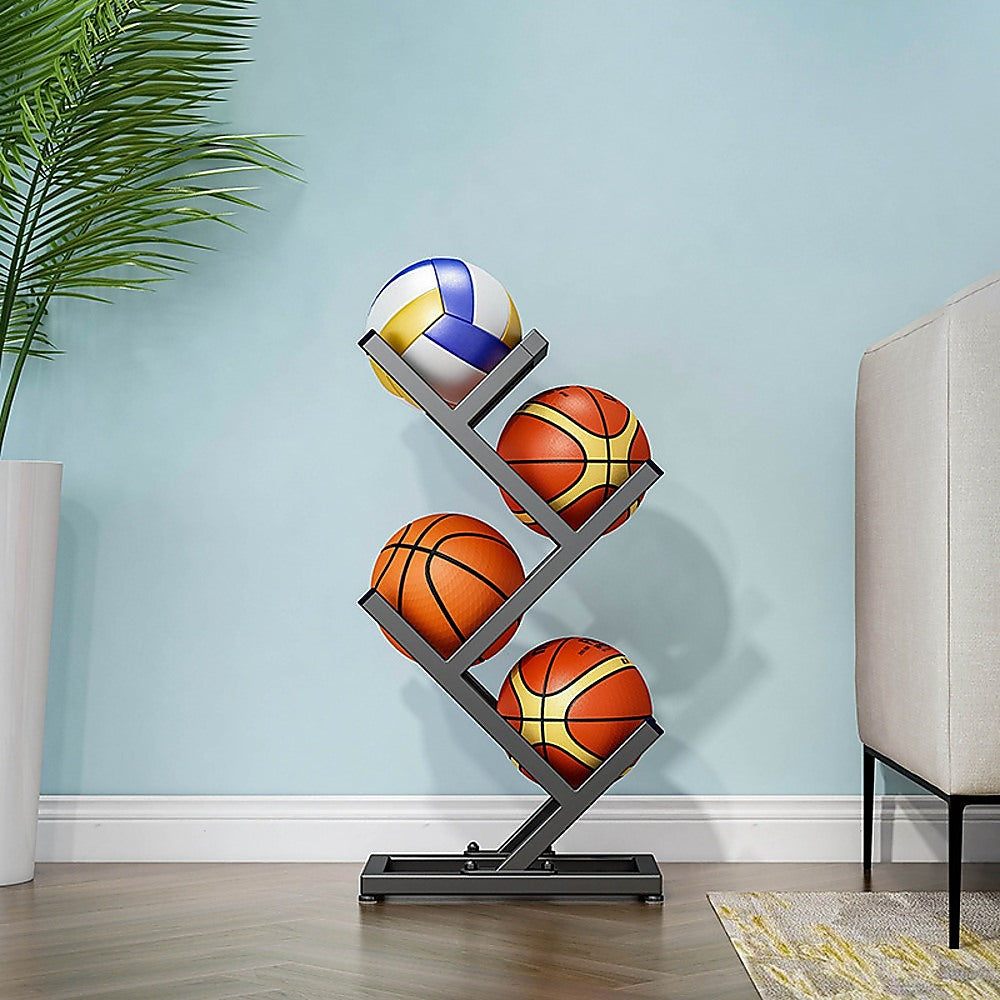 Foot Ball Rack Ball Trolley Rack Display Stand Basketball Football Storage