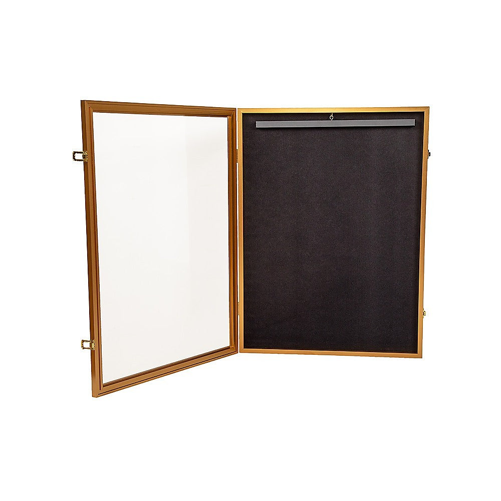 Wall Display/Case Lockable Rack 80cm Football Basketball Jersey Storage Box in Gold