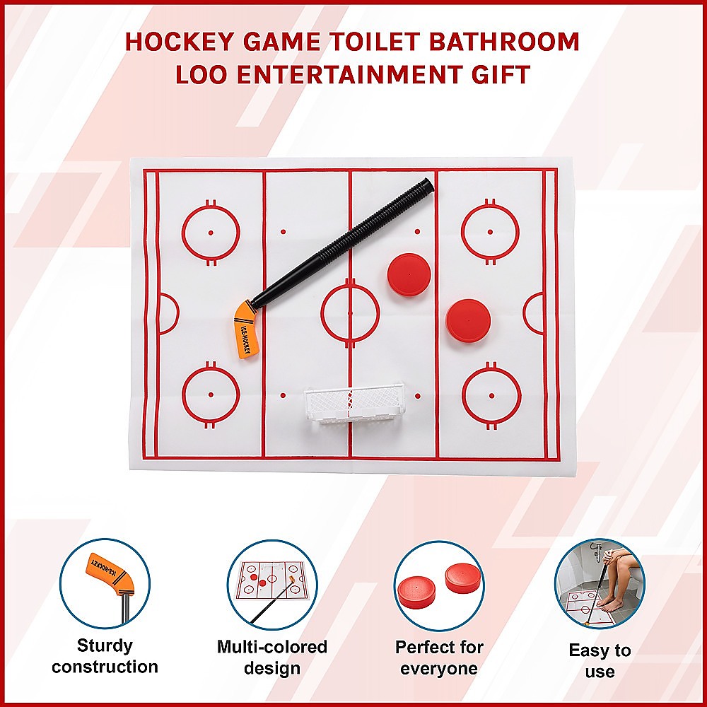 Hockey Game Toilet Bathroom Loo Entertainment Gift