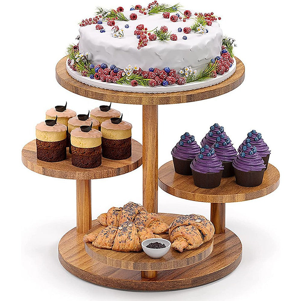 4 Tier Round Dessert Stand Tower Cake Cupcake Display