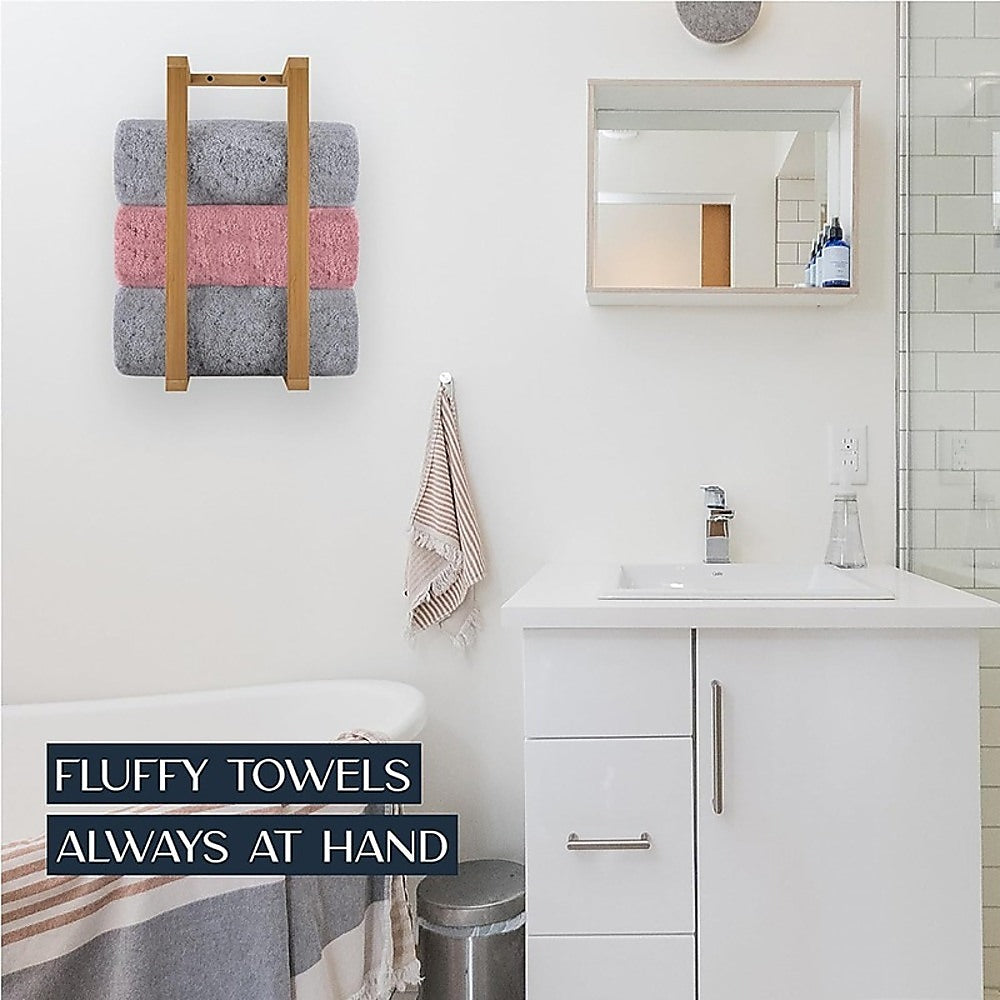 Wall Towel Rack for Rolled Towels Bathroom Storage