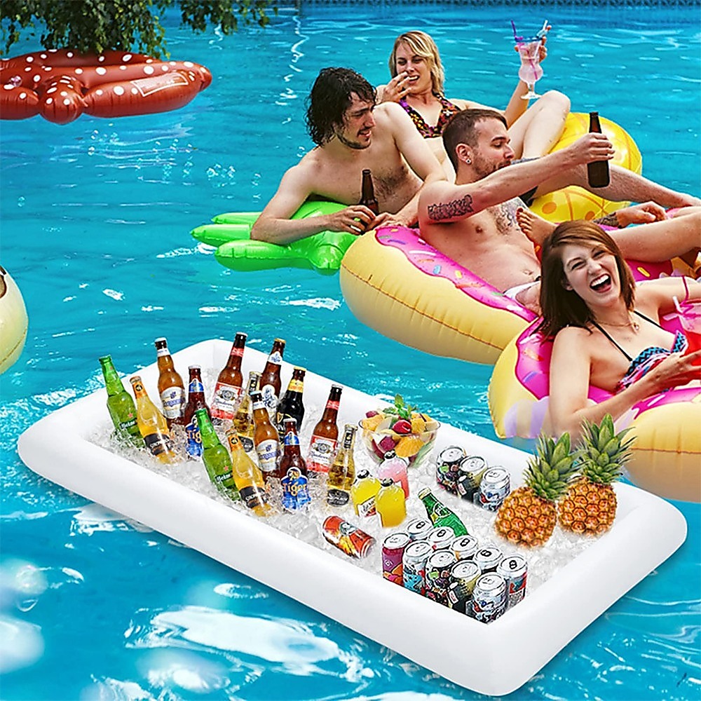 Inflatable Drinks Holder Floating Ice Bar Pool Party