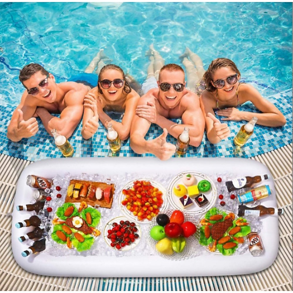 Inflatable Drinks Holder Floating Ice Bar Pool Party