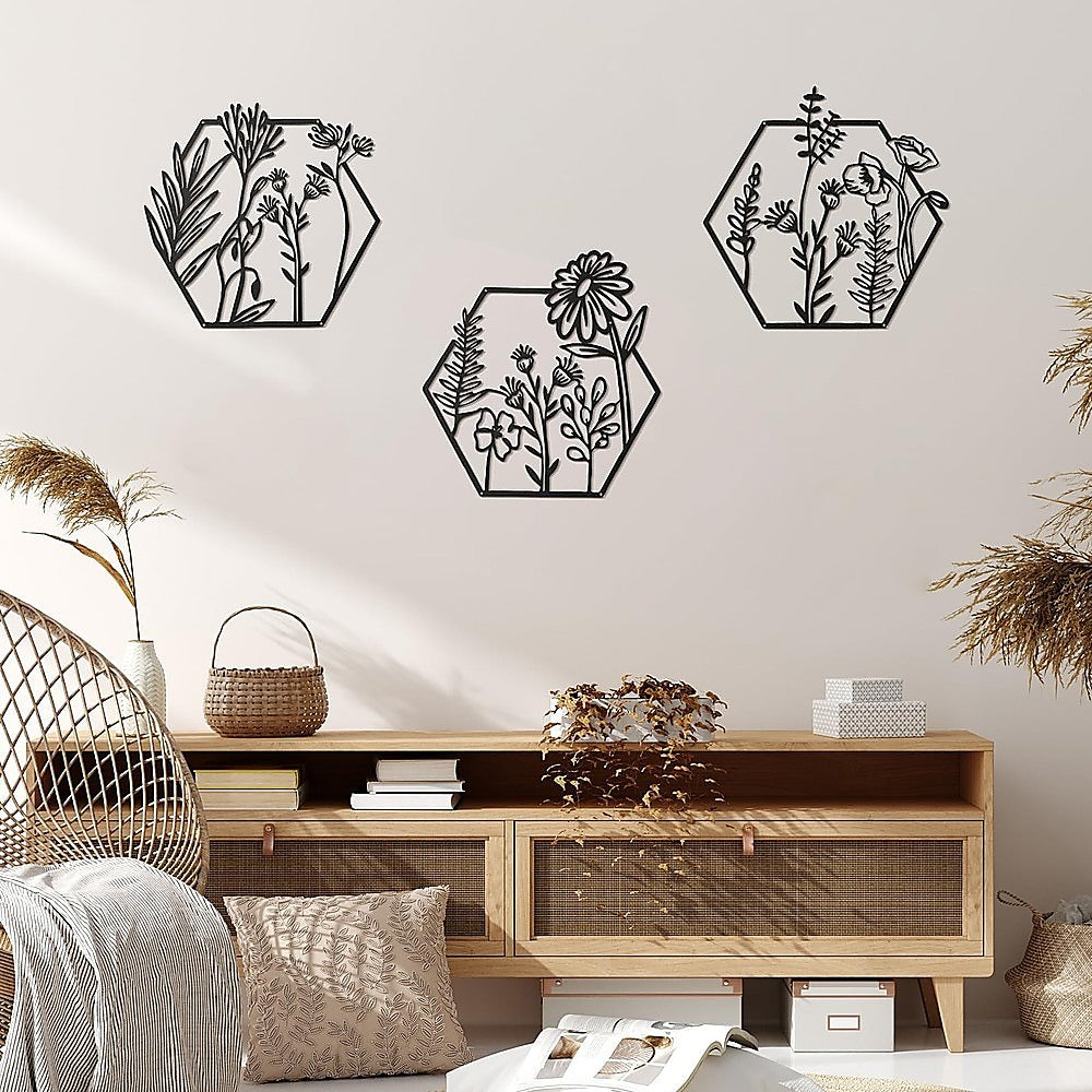 3pc Metal Art Wall Décor