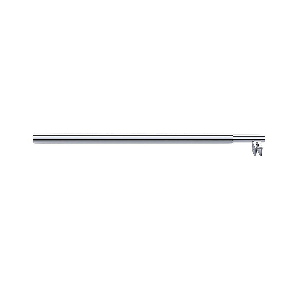 80x200cm Single Shower Glass Screen with Chrome F-brackets & Round Pole