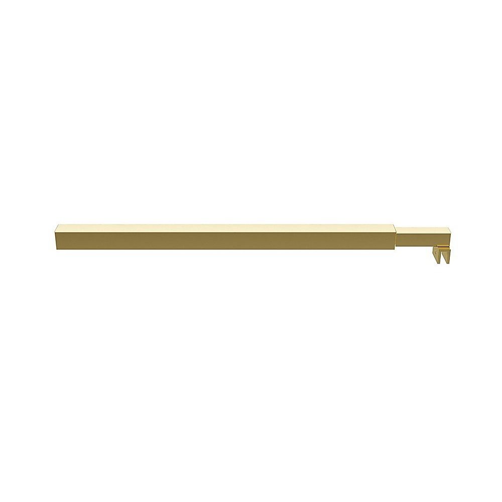 100x200cm Glass Shower Screen with Gold F-Brackets and Square Pole