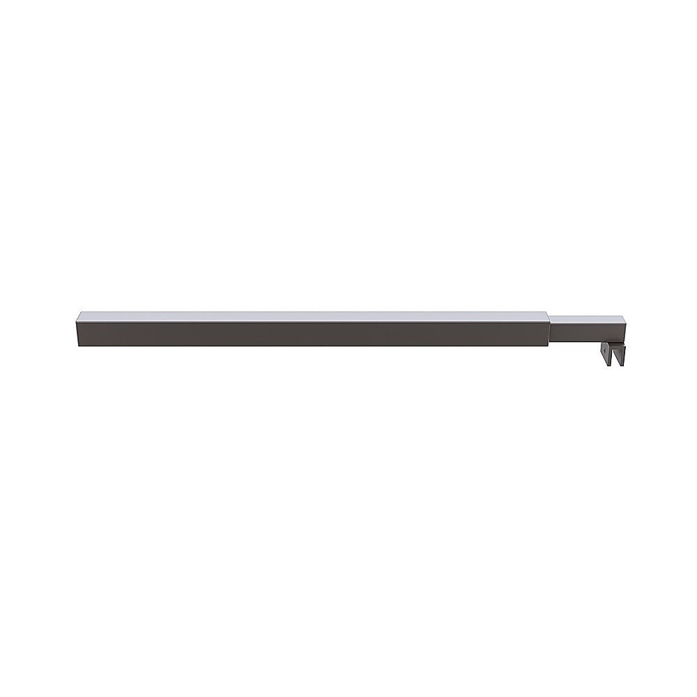 110x200cm Single Shower Glass Screen with Gunmetal Wall Channel & Square Pole