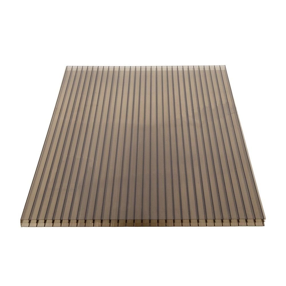 Polycarbonate Roofing Sheets – 105x210x1cm Tinted Bronze Panels, 5 Pack