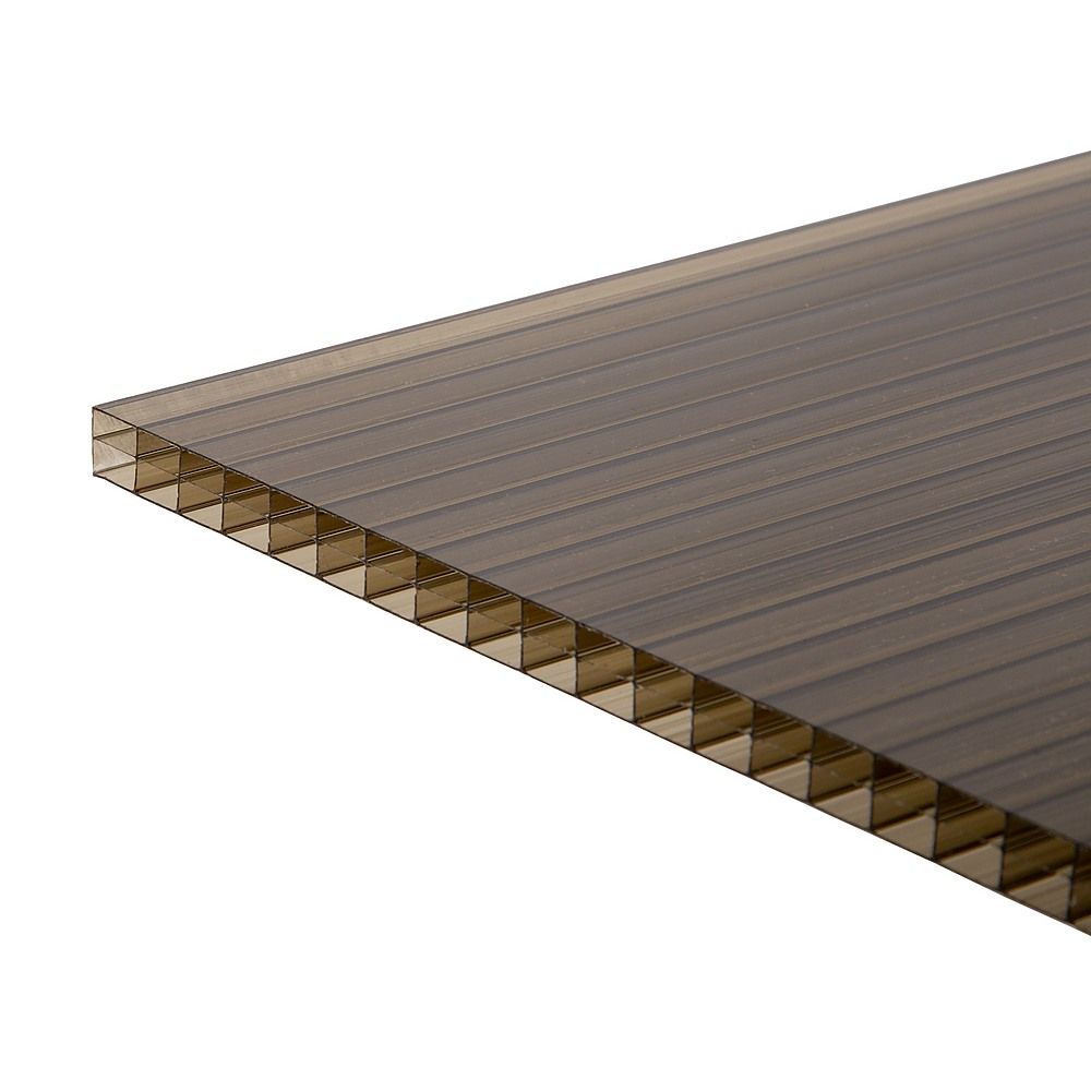Polycarbonate Roofing Sheets – 105x210x1cm Tinted Bronze Panels, 5 Pack