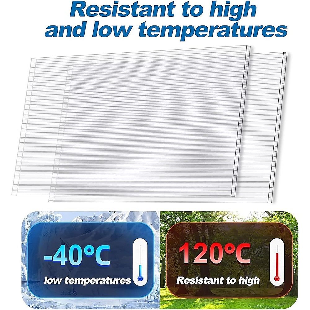 Polycarbonate Roofing Sheets – 105x210x1.6cm Clear Panels, 5 Pack