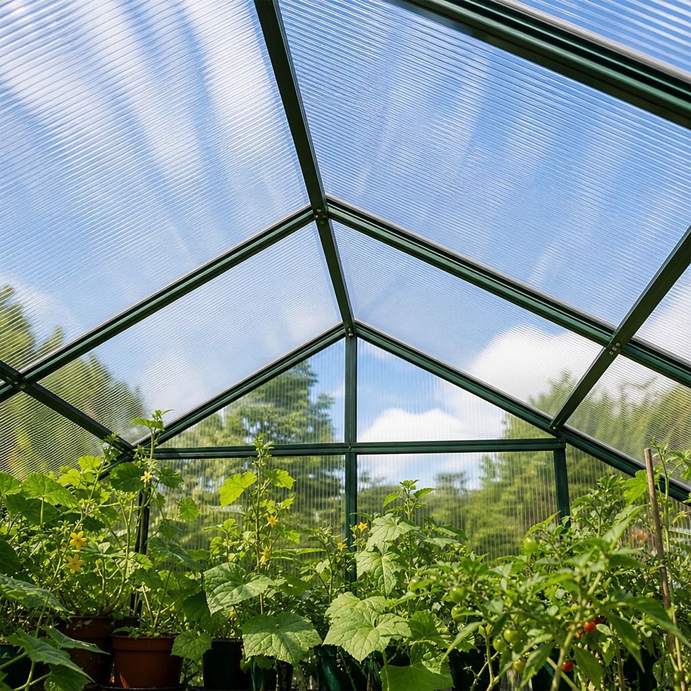 Polycarbonate Roofing Sheets – 610x1220mm Clear Panels, 12 Pack