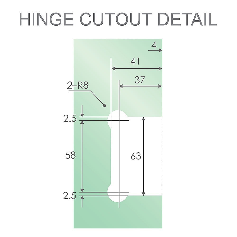 90° Brass Glass Shower Door L-Hinge in Gold