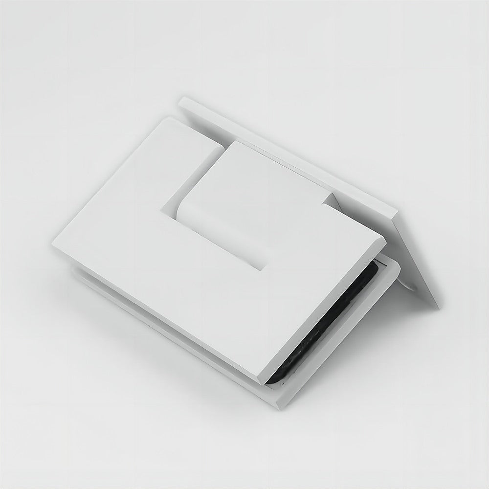 90° Stainless steel Glass Shower Door L-Hinge in White