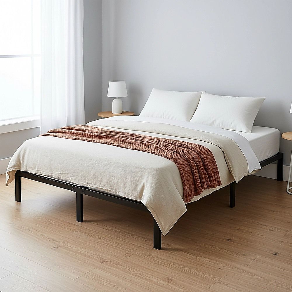 King Full Metal Bed Frame Base – Sturdy Steel Bed Base for Australian Mattress