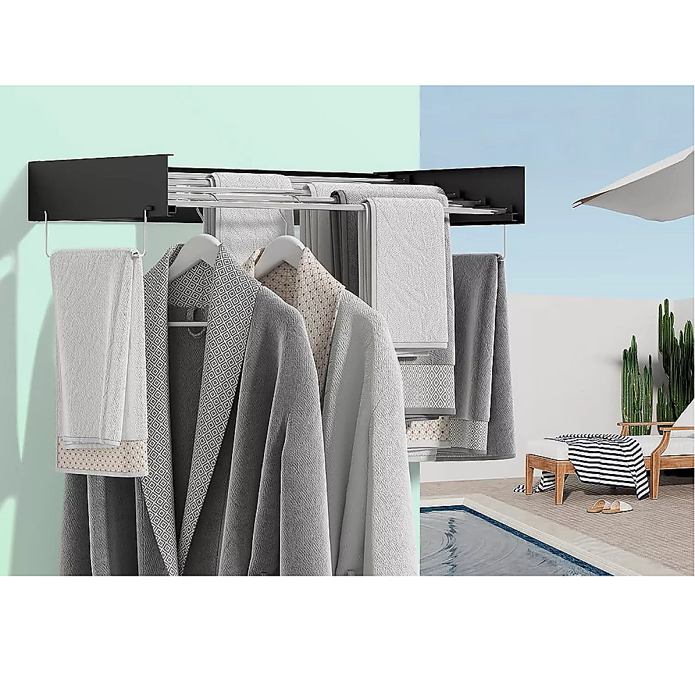 Collapsible Laundry Drying Rack Wall Mounted Clothes Drying Rack for Laundry