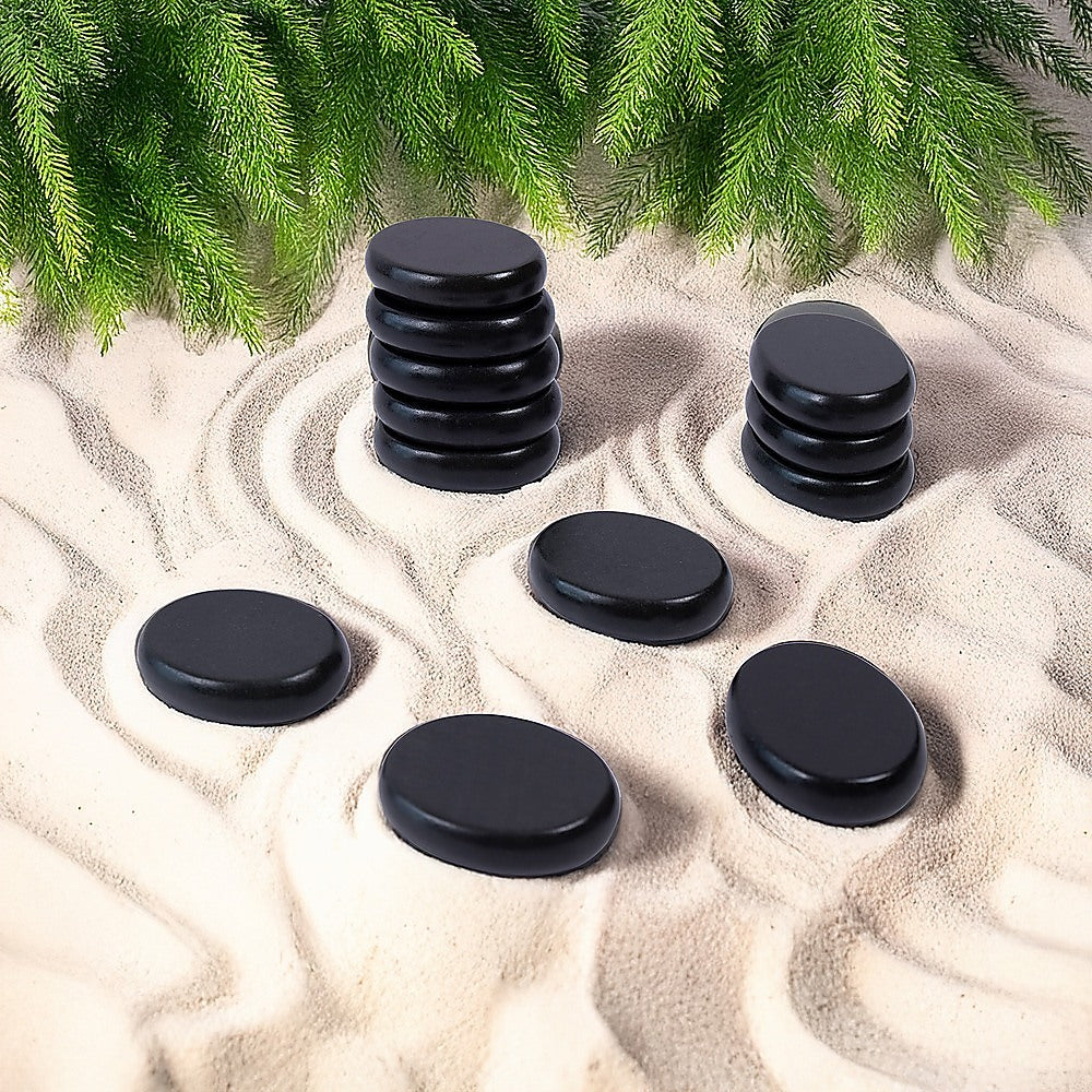 12pcs Hot Massage Stone Basalt Stones Kit Set Rock SPA Oiled Massage Tool