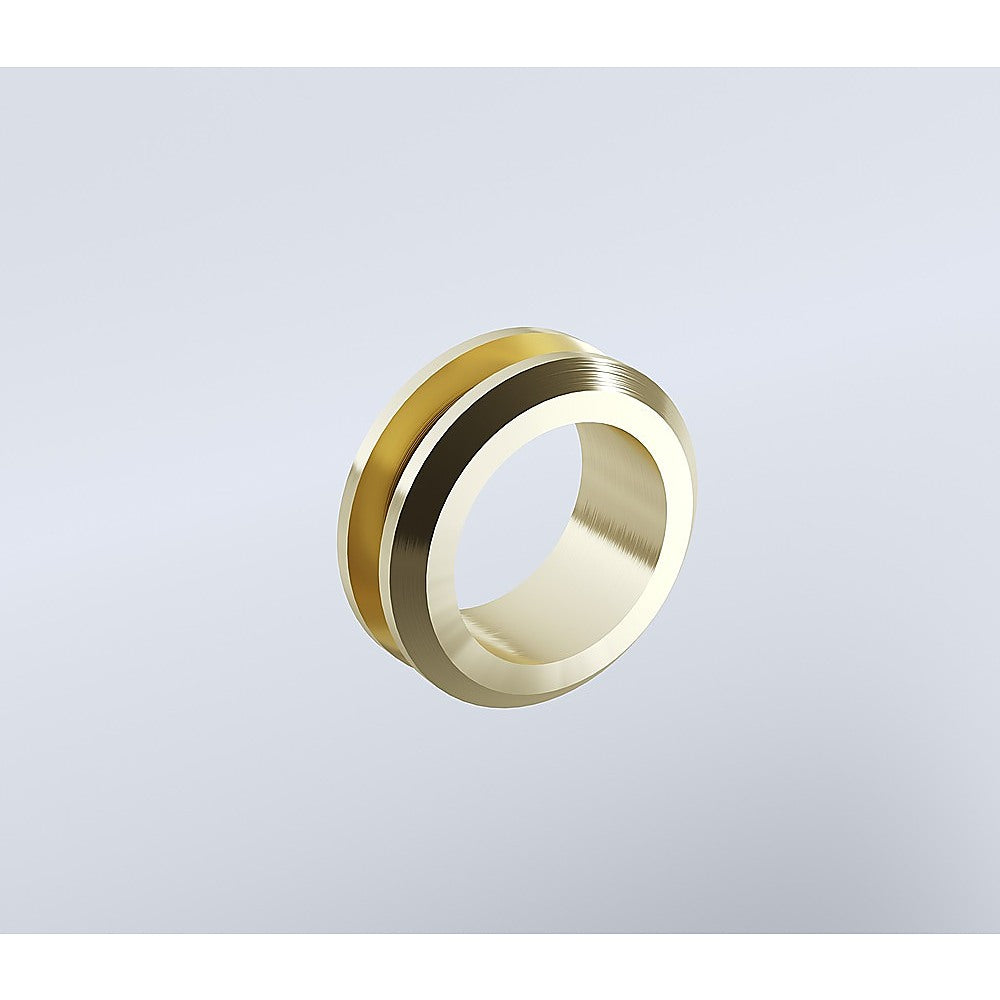 100cm Wall to Wall Frameless Shower Screen with Gold Channel and SS Hinges , Round Handle