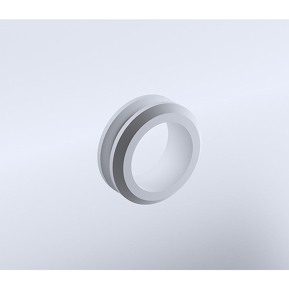 100cm Wall to Wall Frameless Shower Screen with White Channel and Brass Hinges , Round Handle