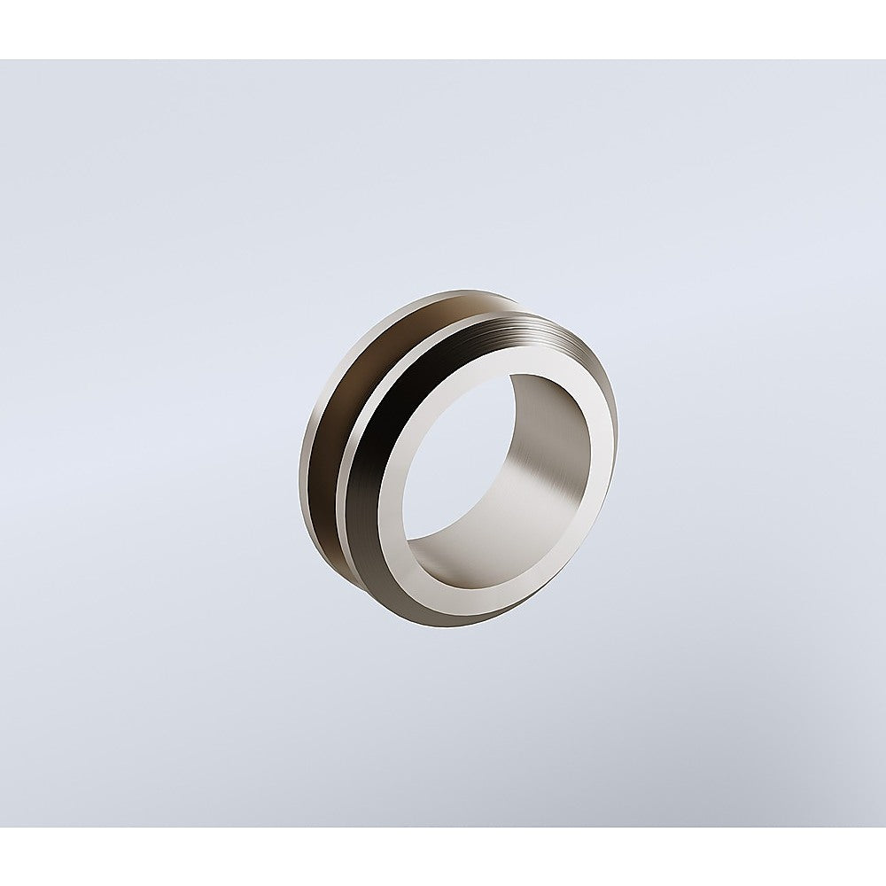 100cm Wall to Wall Frameless Shower Screen with Nickel Channel and Brass Hinges , Round Handle