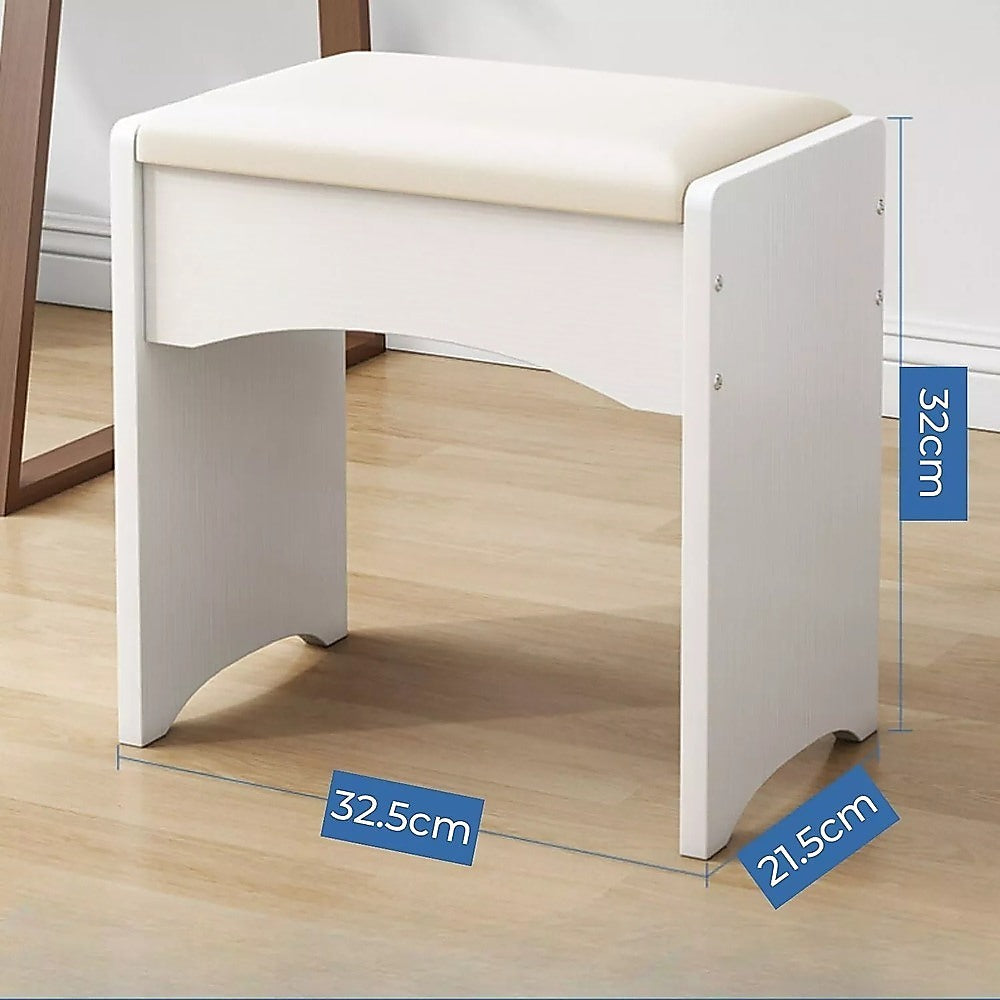 Dressing Table LED Makeup Mirror Stool Set Vanity Desk With Drawer Lighted