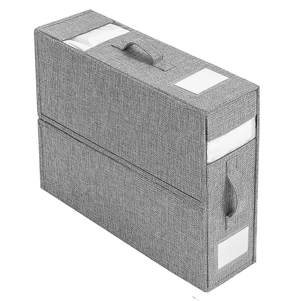 4PCS Foldable Bed Sheet Set Organizer Fabric Storage Bins with Handle Storage Box