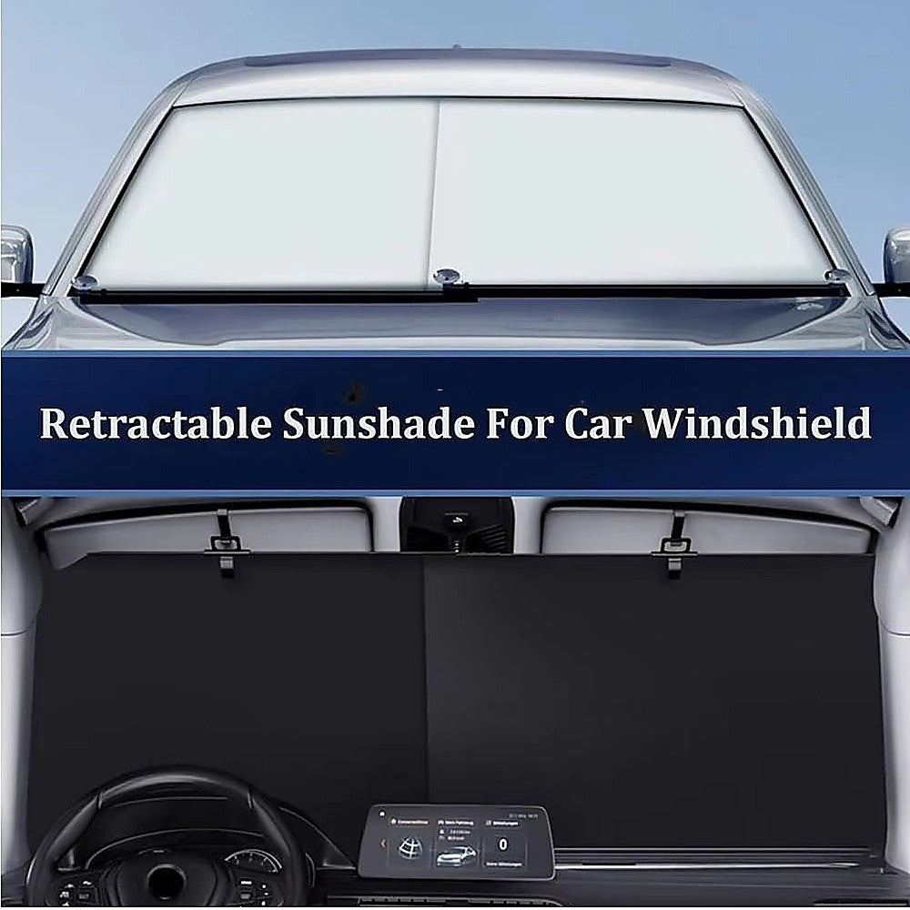 Retractable Sunshade for Car Windshield