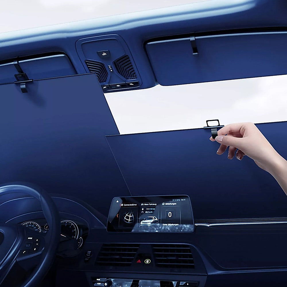 Retractable Sunshade for Car Windshield