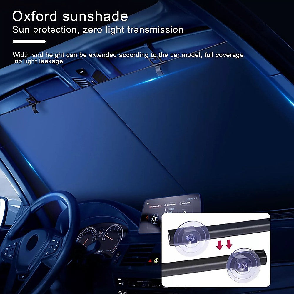 Retractable Sunshade for Car Windshield