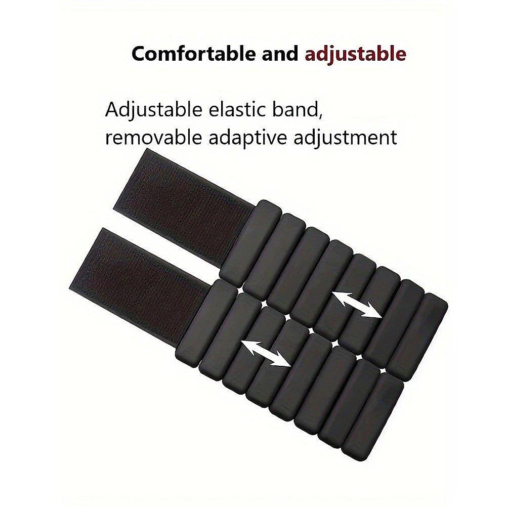 2-Piece Ankle & Wrist Weights – 1kg Pair Adjustable Workout Bangles Black