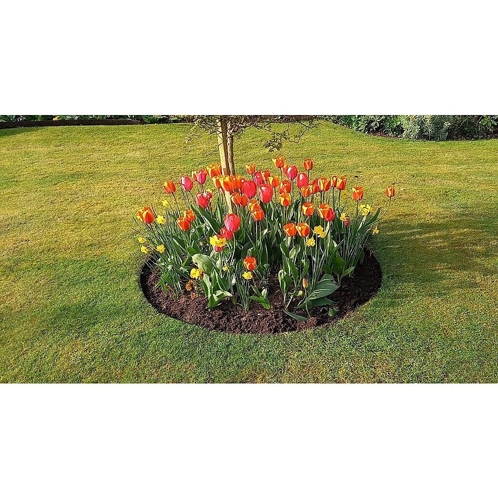 600mm Steel Garden Tree Ring with Spikes – Durable Root Barrier & Edging Guard