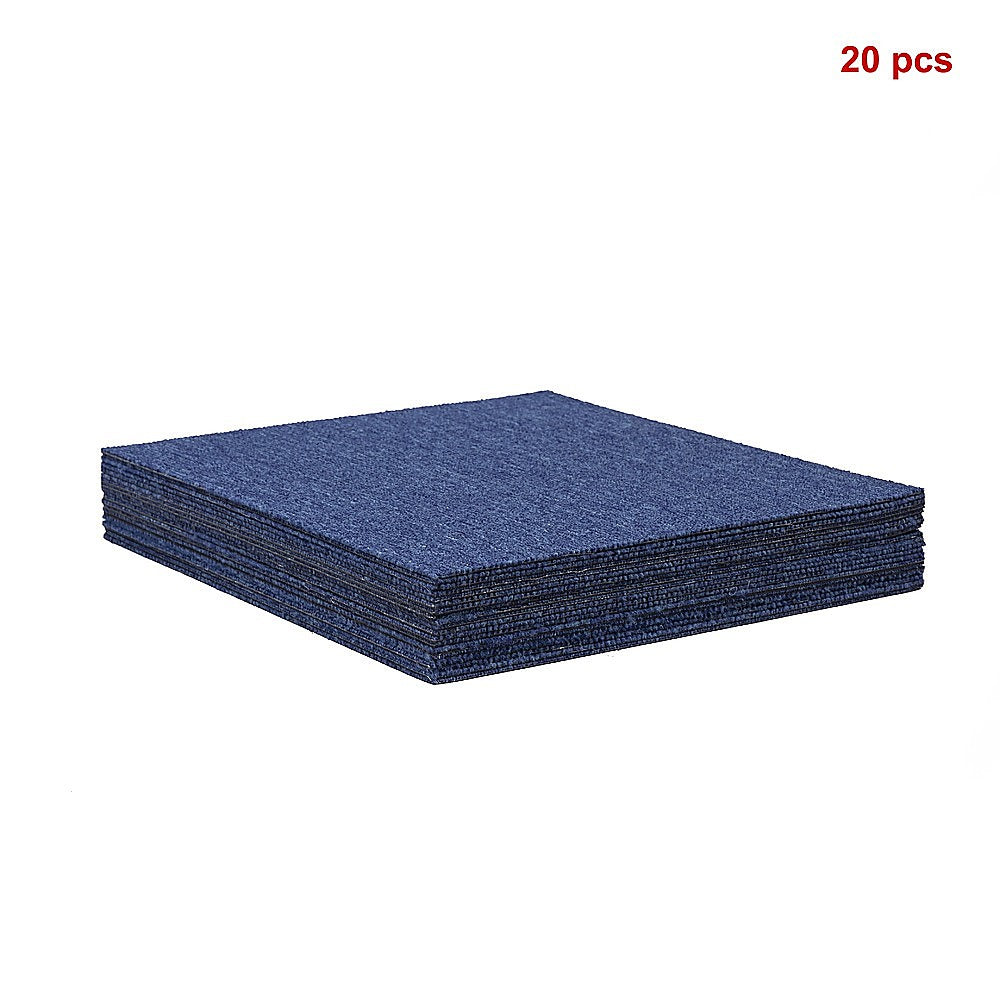 5m² Blue Carpet Tiles Set – Commercial & Domestic Flooring for Office, Retail, Home