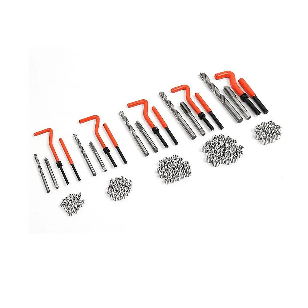 131pc Helicoil-Type Thread Repair Kit – Metric Insert Tool Set for Damaged Threads