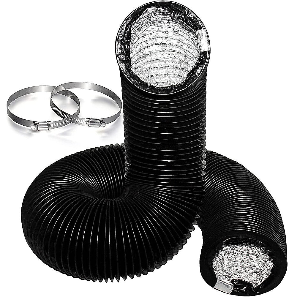 Flexible Aluminium Ducting 20.3cm x 7.6m – 4-Layer Vent Hose for HVAC & Dryers
