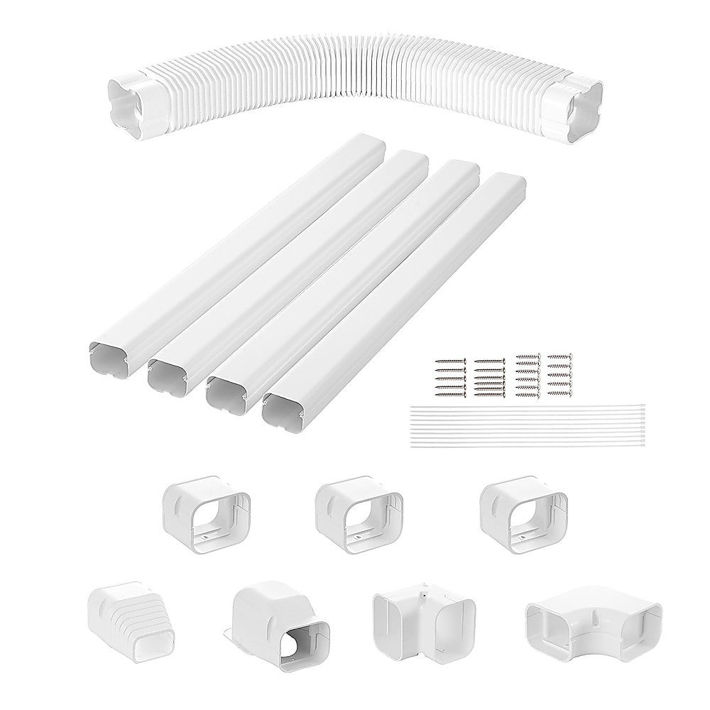 4.8m Mini Split AC Line Set Cover Kit – PVC Duct for Central Air Condi
