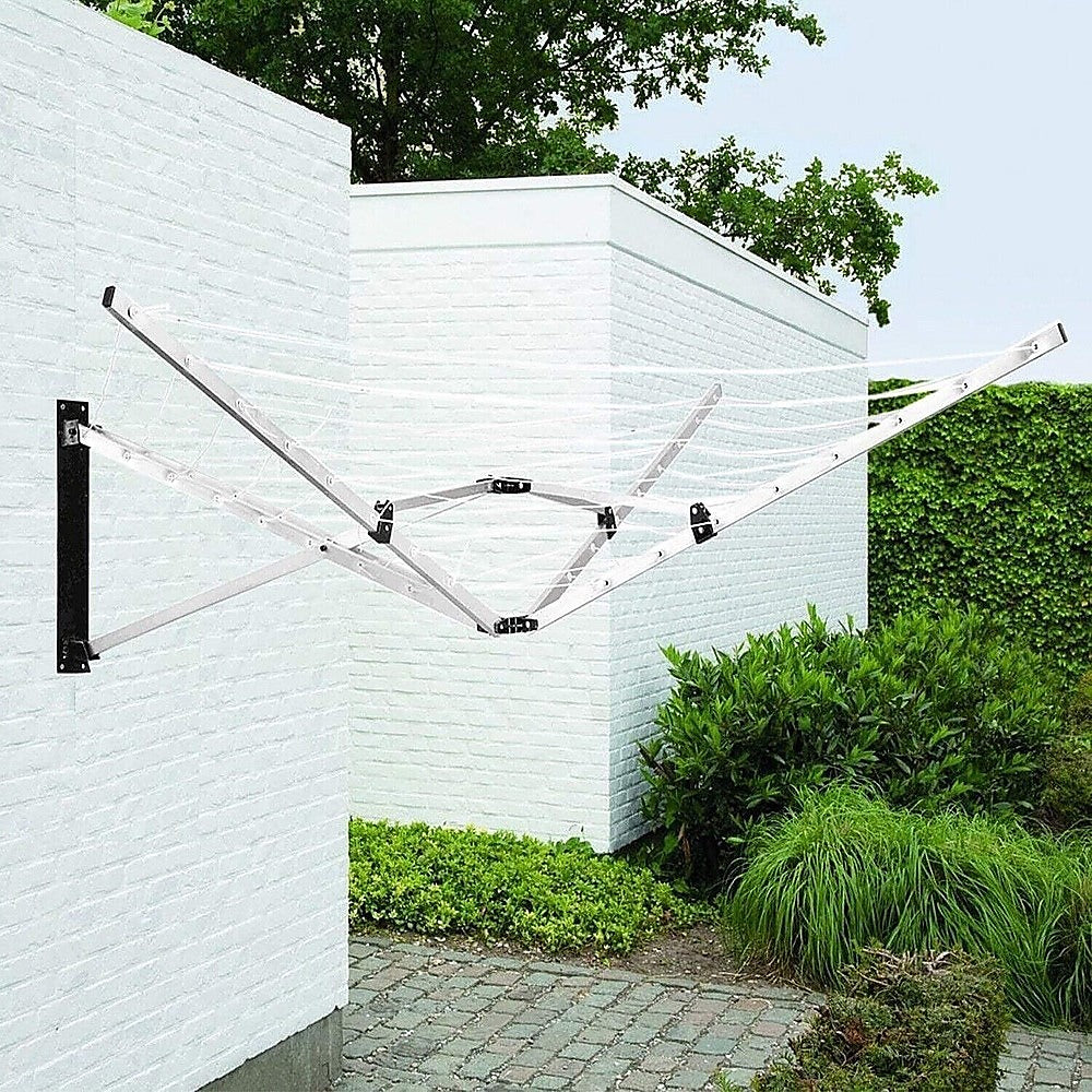 26m Folding Dryer for Laundry & Washing - Wall Mounted 5 Arm Clothes Airer