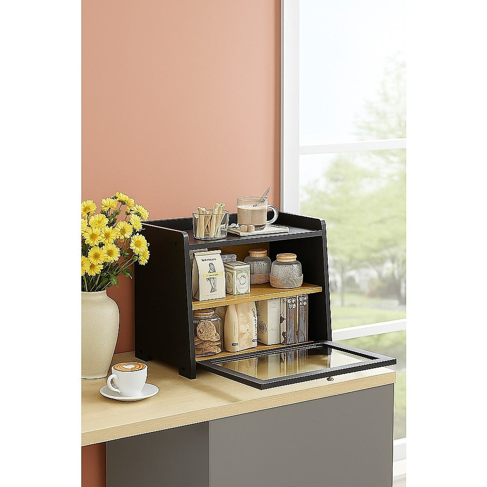 Black Bread Box – Large Kitchen Countertop Bread Storage