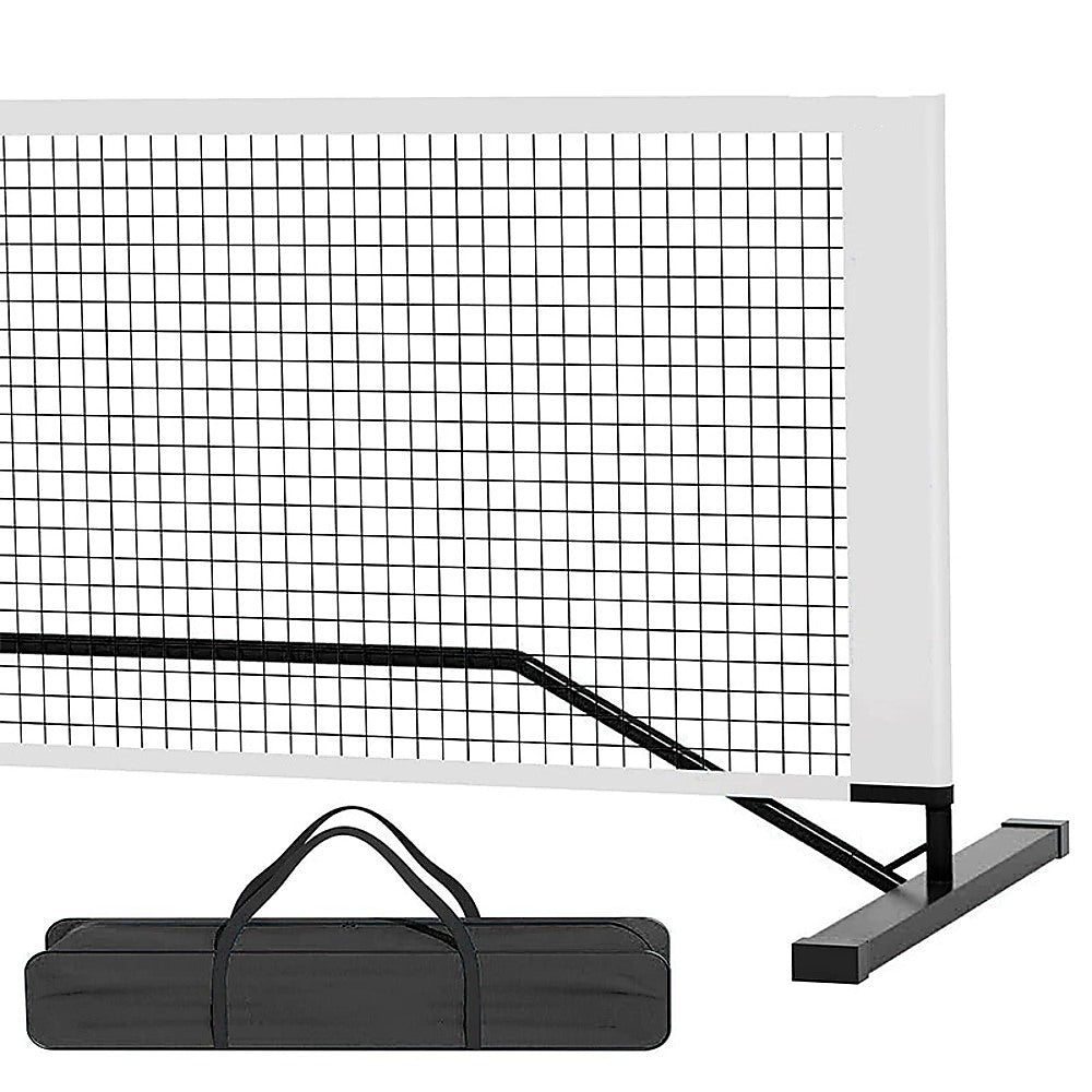 Portable 6.7m Pickleball Net Set – Metal Frame with Wheels & Court Lines