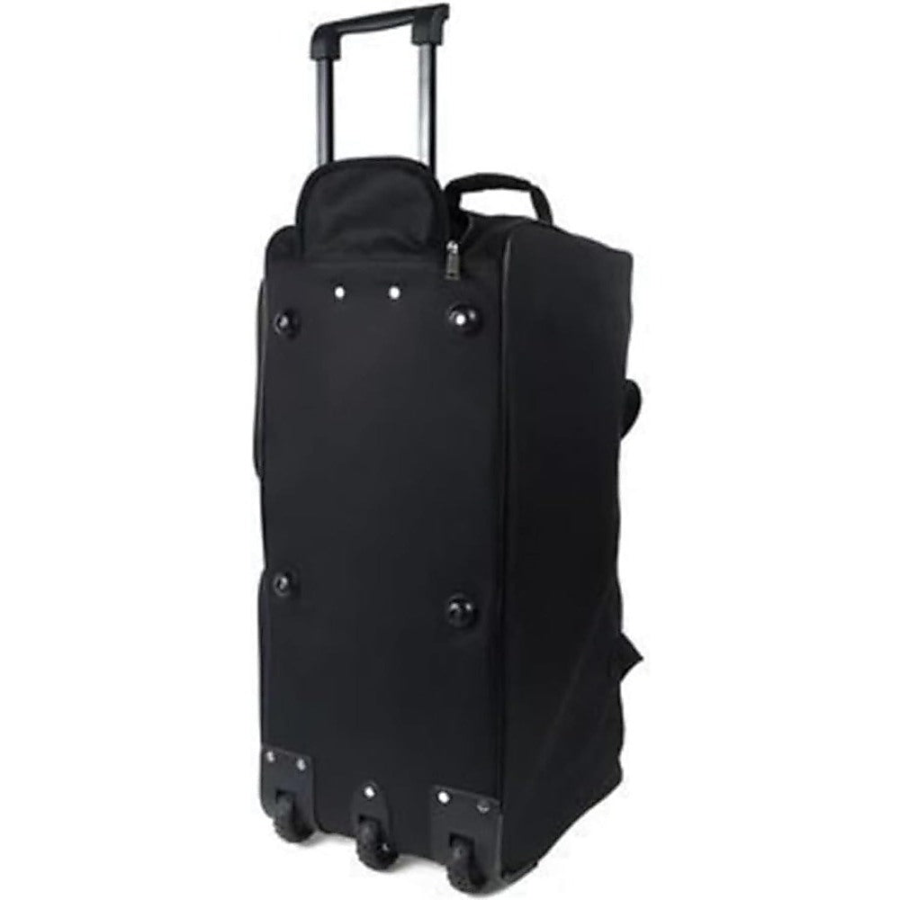 Large Black Wheeled Travel Duffle Bag – Rolling Luggage Trolley