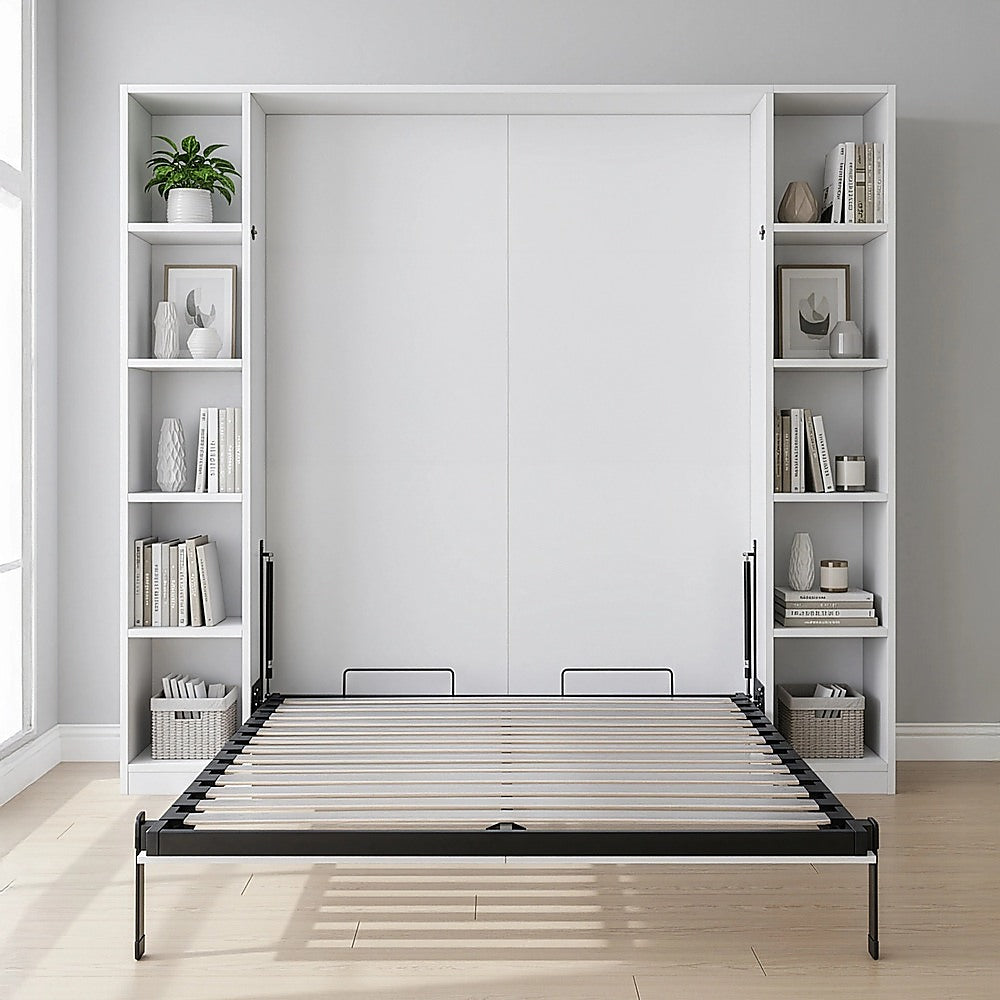 Queen DIY Wall Bed Hardware Kit with Silver handle – Frame & Mechanism for Custom Build