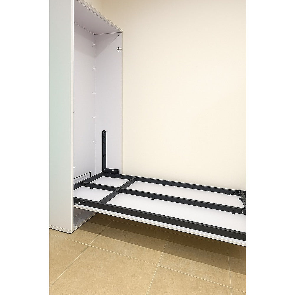 DIY Space Saving Single Wall Bed Cabinet – Murphy Bed Kit with Steel Frame & Hardware