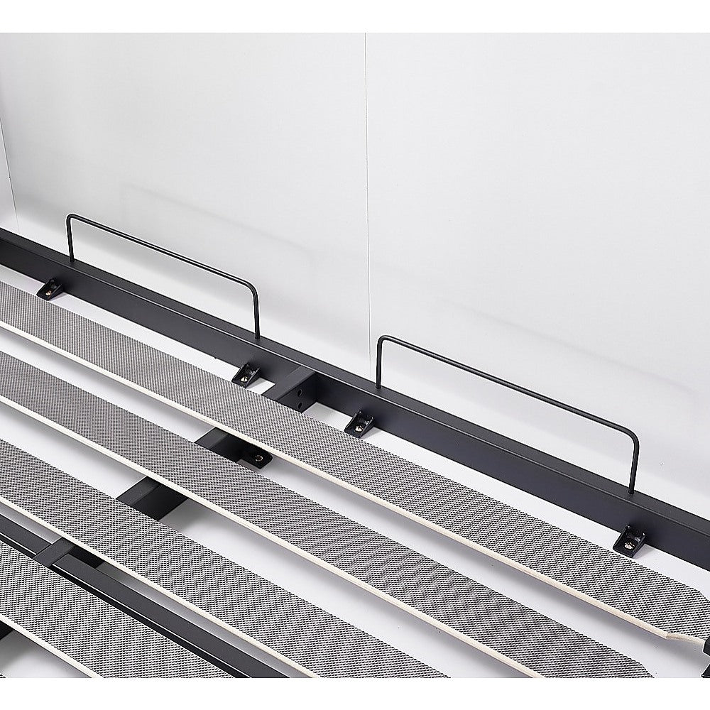 Queen Wall Bed in White – Space Saving Murphy Bed Kit with Silver Door Handle