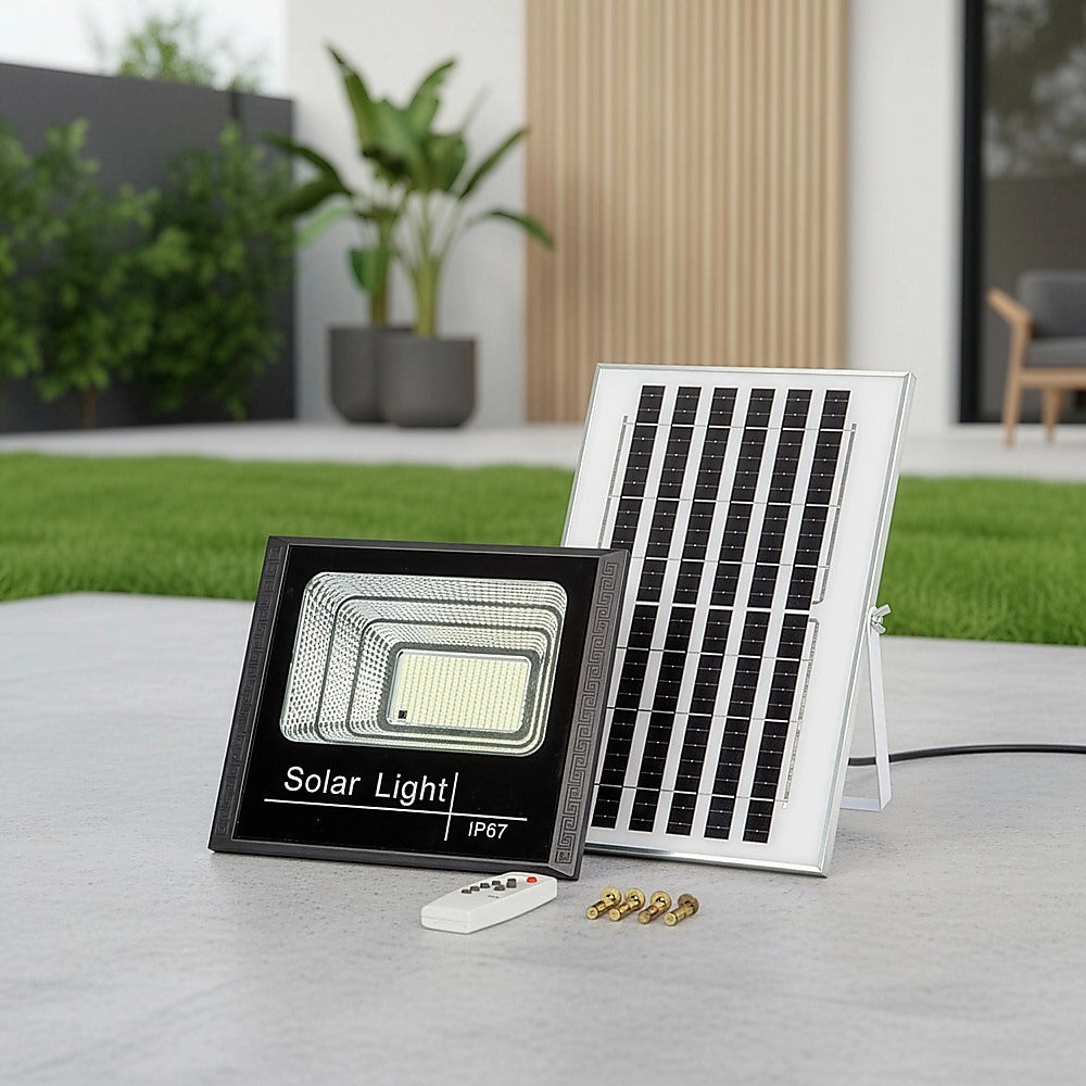 60W LED Solar Flood Light with Motion Sensor – Outdoor Security Lighting