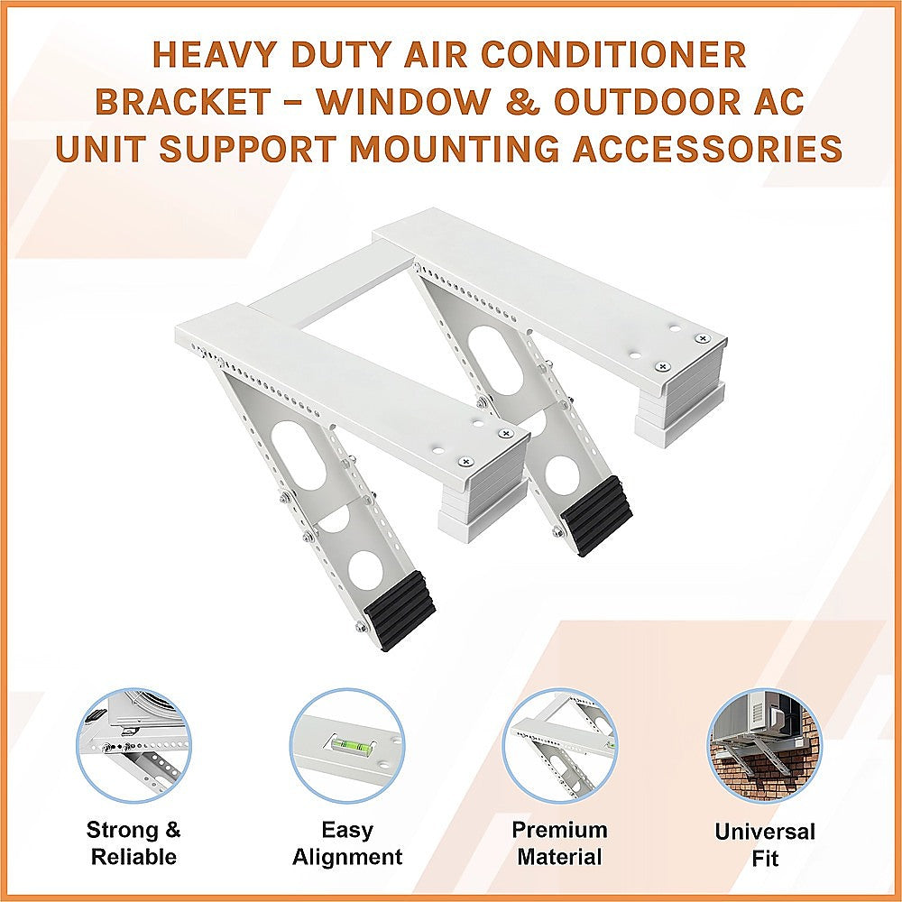 Heavy Duty Air Conditioner Bracket – Window & Outdoor AC Unit Support Mounting Accessories