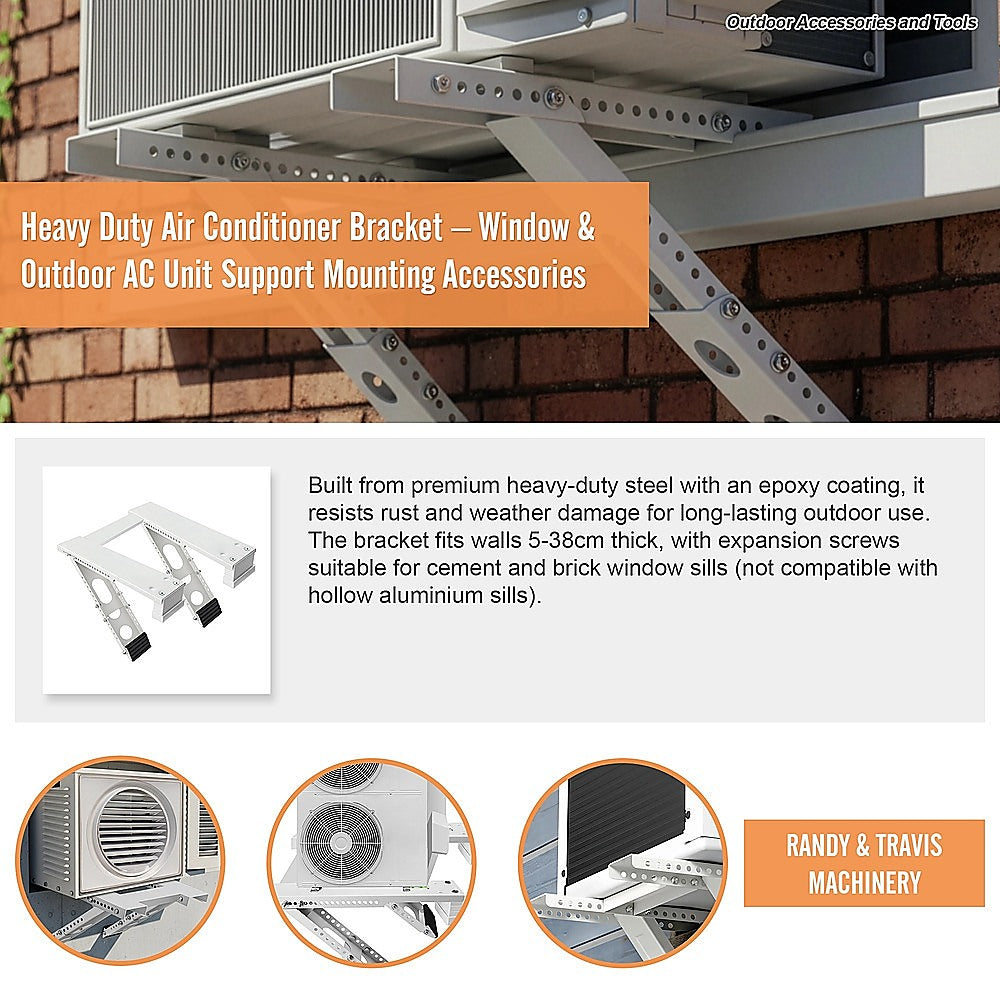 Heavy Duty Air Conditioner Bracket – Window & Outdoor AC Unit Support Mounting Accessories