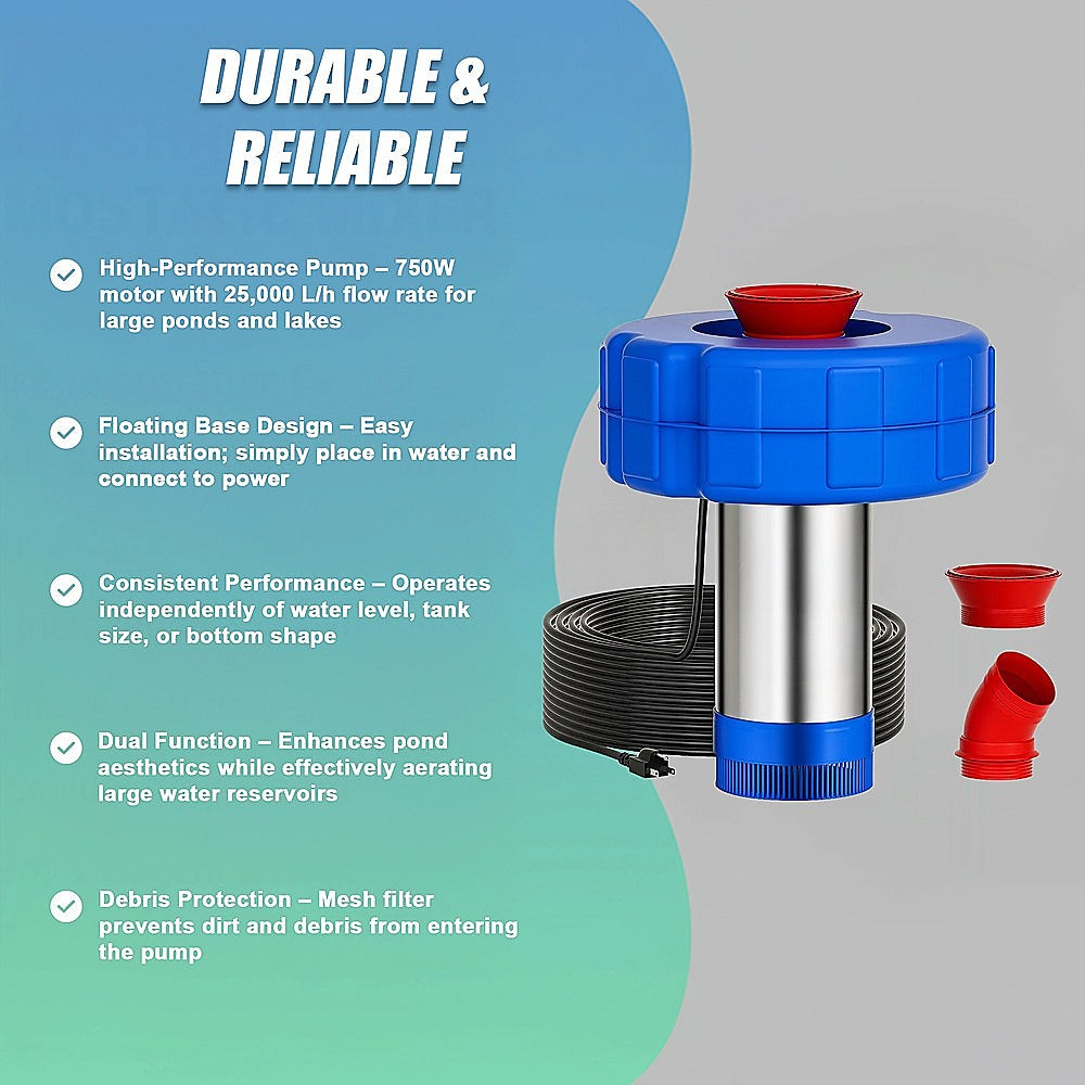 Large Floating Pond Fountain Pump – Outdoor Water Feature & Aerator