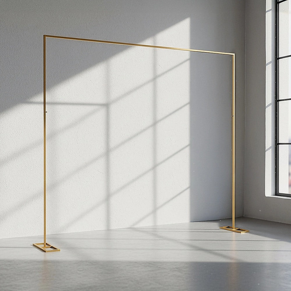 3m Wedding Arch Backdrop Stand – Square Metal Frame for Balloons & Flowers