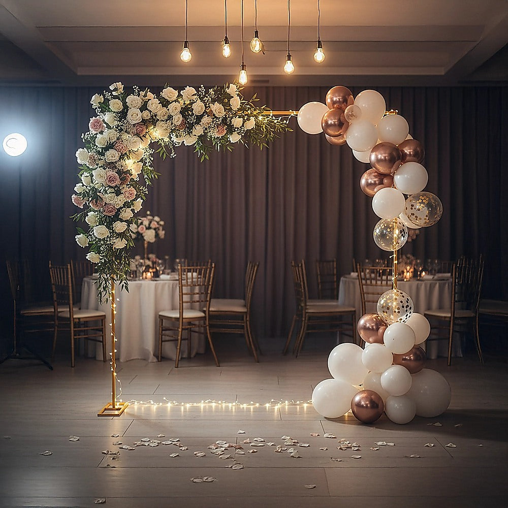 3m Wedding Arch Backdrop Stand – Square Metal Frame for Balloons & Flowers